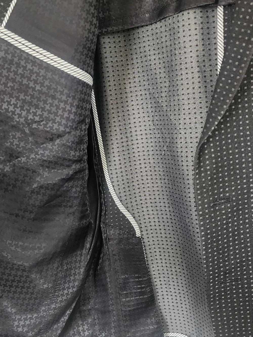 NWT John Varvatos USA Black Gray Dot Blazer 42R